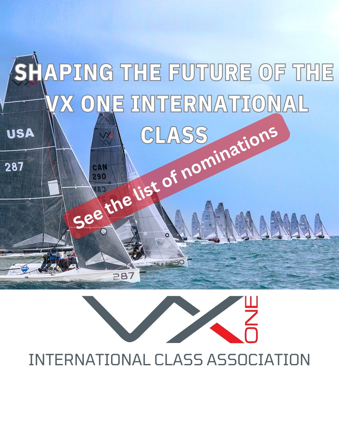 VX One sailing boats racing in international event
