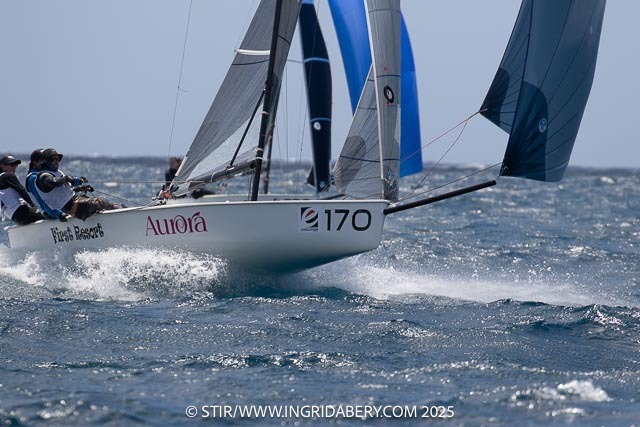 Sailing yacht racing on windy ocean waters