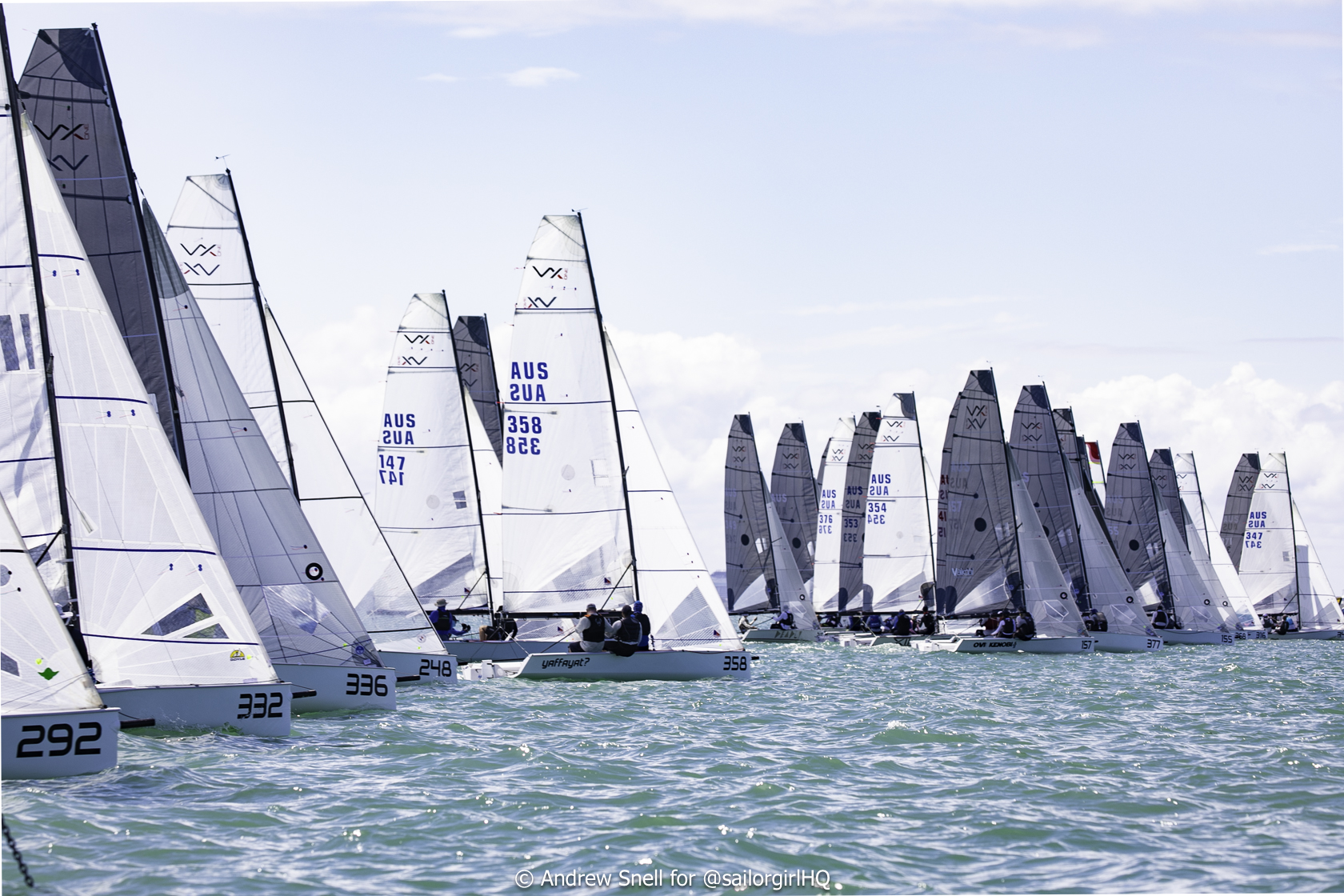 30 vx ones make for an awesome sight on the start line credit sunset media @sailorgirlhq 2436